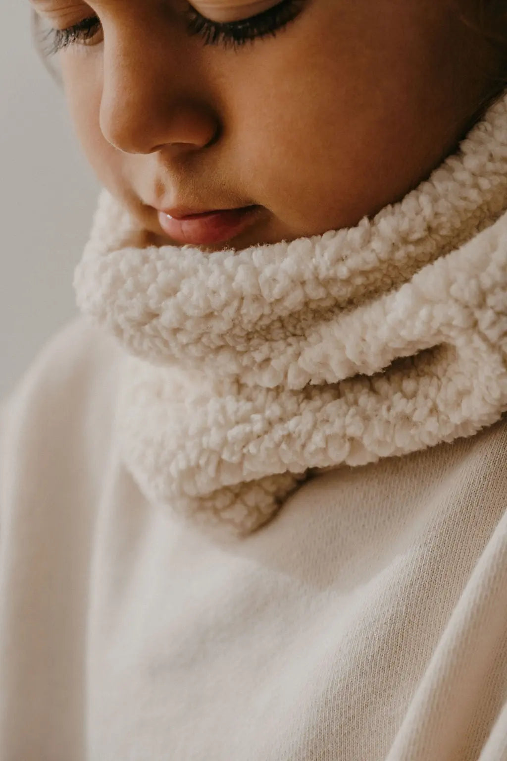 MARTIN, le snood mouton (crème) MOUSSE ET COMPAGNIE