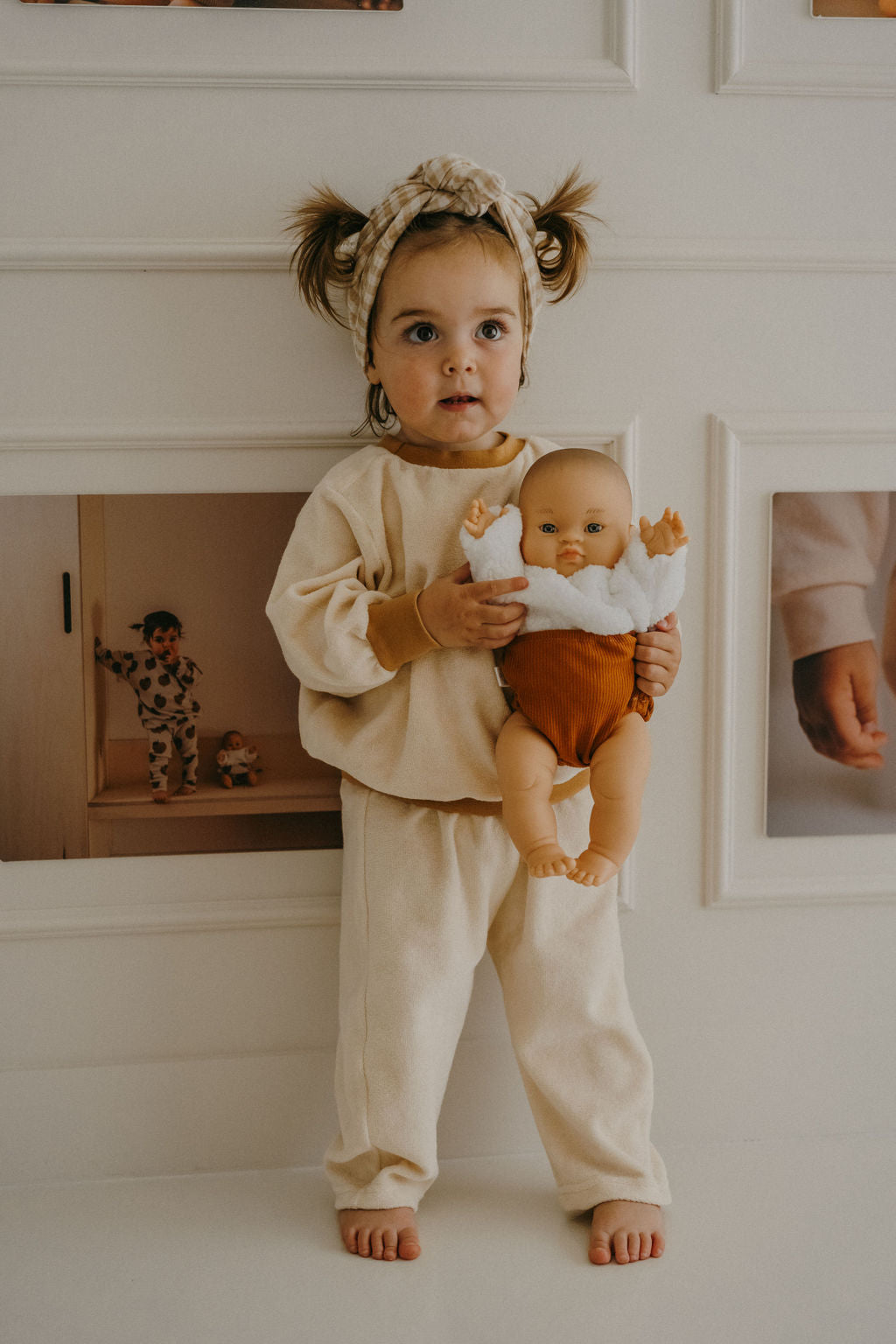 CHARLIE, le set pantalon éponge "naturel bico"