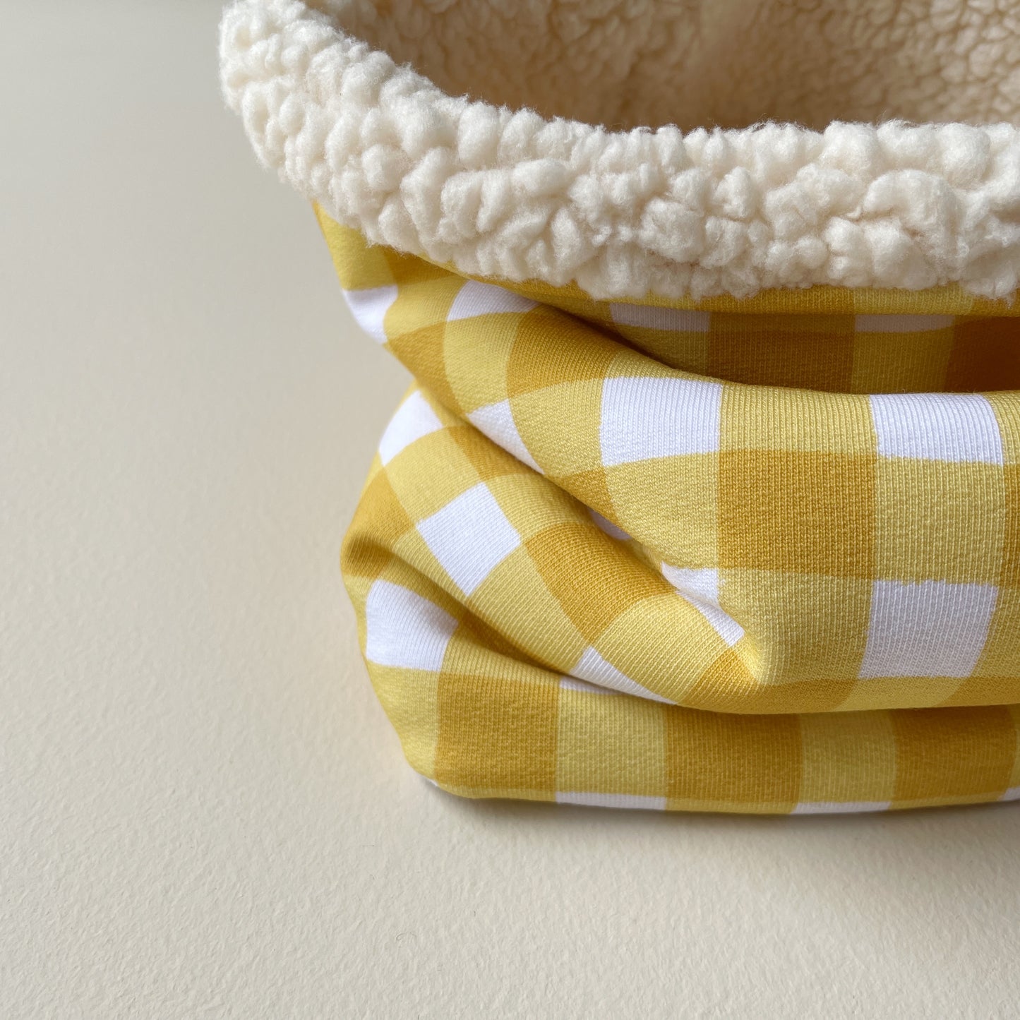 LOUIS, le set bonnet + snood "pomme vanille"