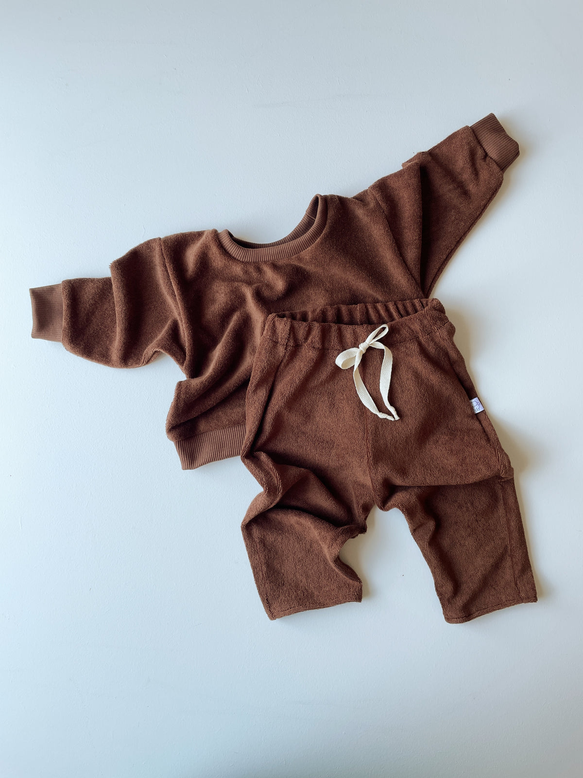 Félix, le pantalon bébé et enfant (0-6 ans) "Éponge Coton Chocolat"