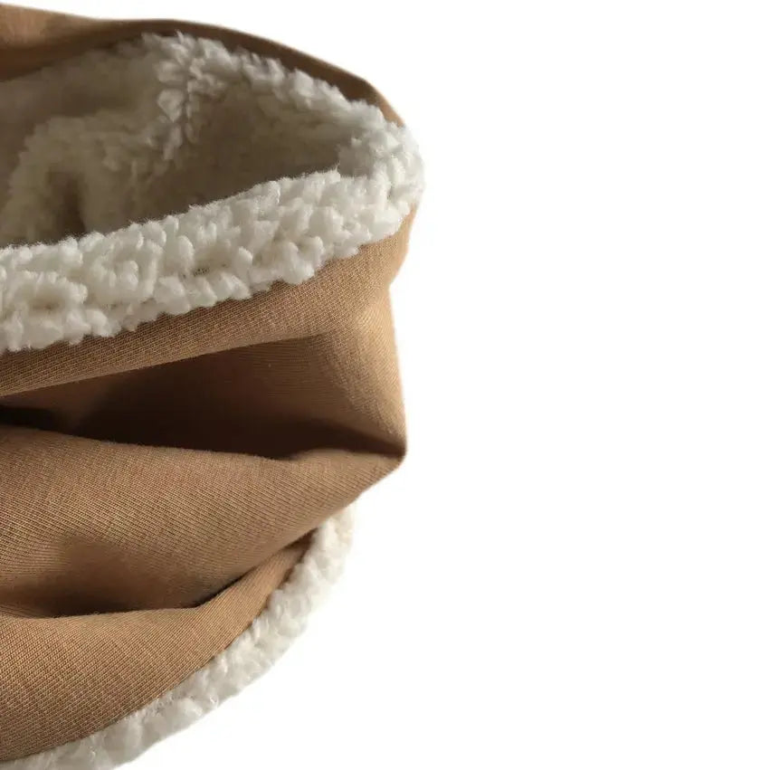 MARTIN, le snood mouton (camel) MOUSSE ET COMPAGNIE