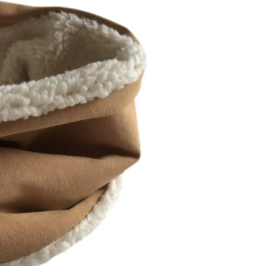 MARTIN, le snood mouton (camel) MOUSSE ET COMPAGNIE