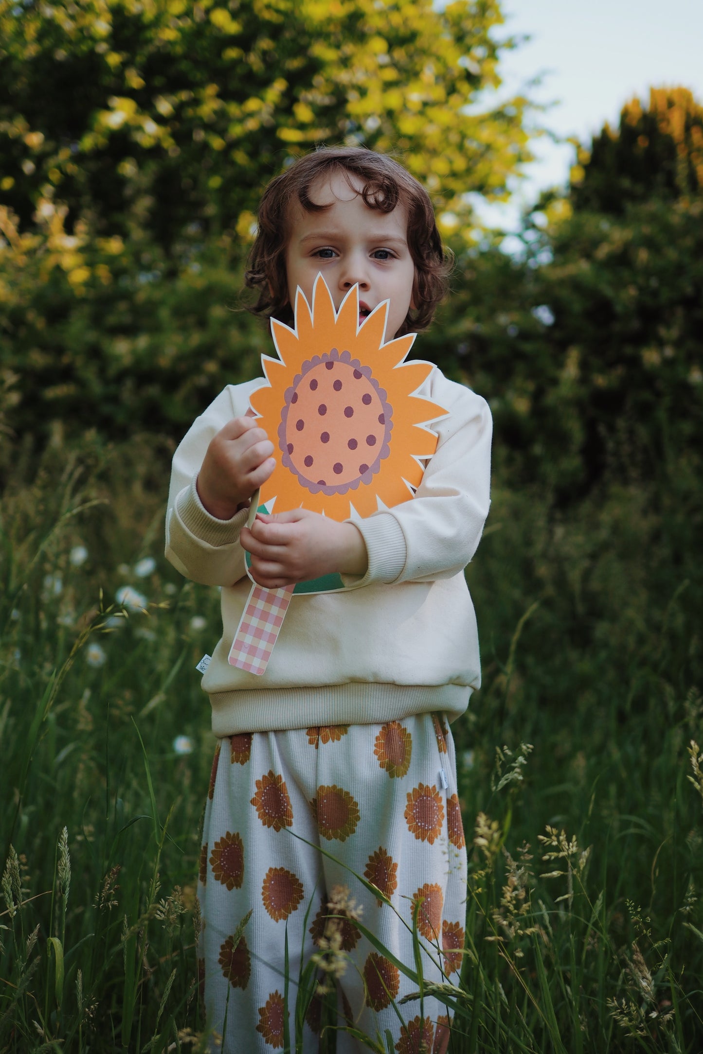 Lulu, le sweat bébé et enfant (0-6 ans) "tournesol"