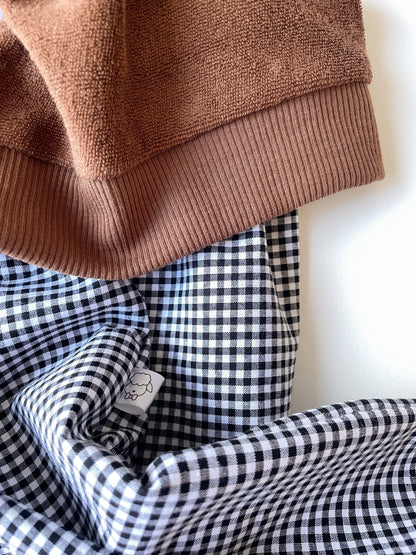 Félix, le pantalon bébé et enfant  (0-6 ans) "petit vichy noir"