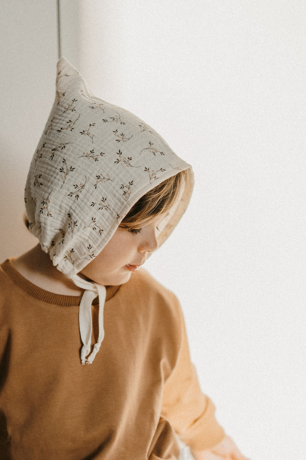GASPARD, le béguin double gaze de coton - COLORIS AU CHOIX