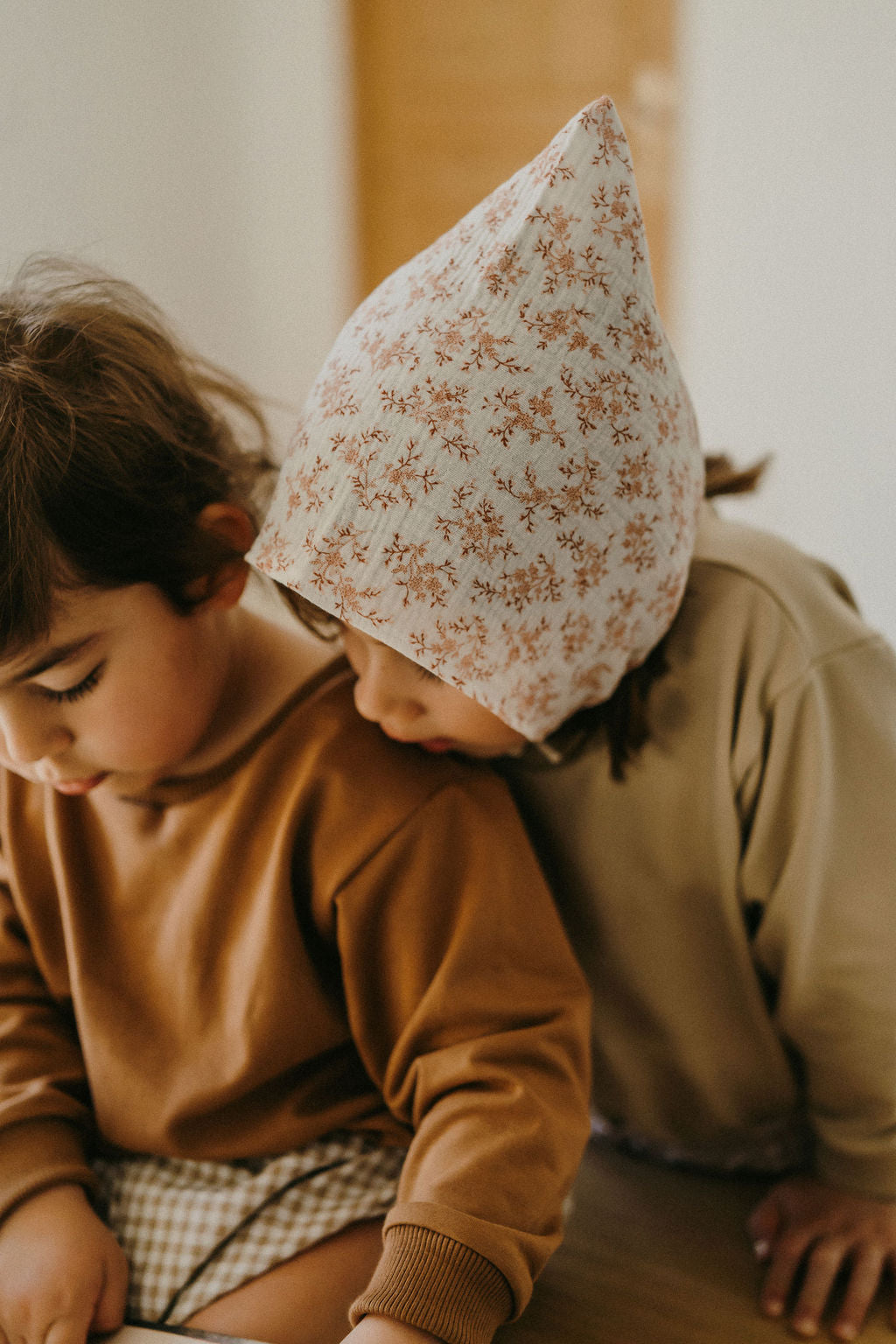 GASPARD, le béguin double gaze de coton - COLORIS AU CHOIX