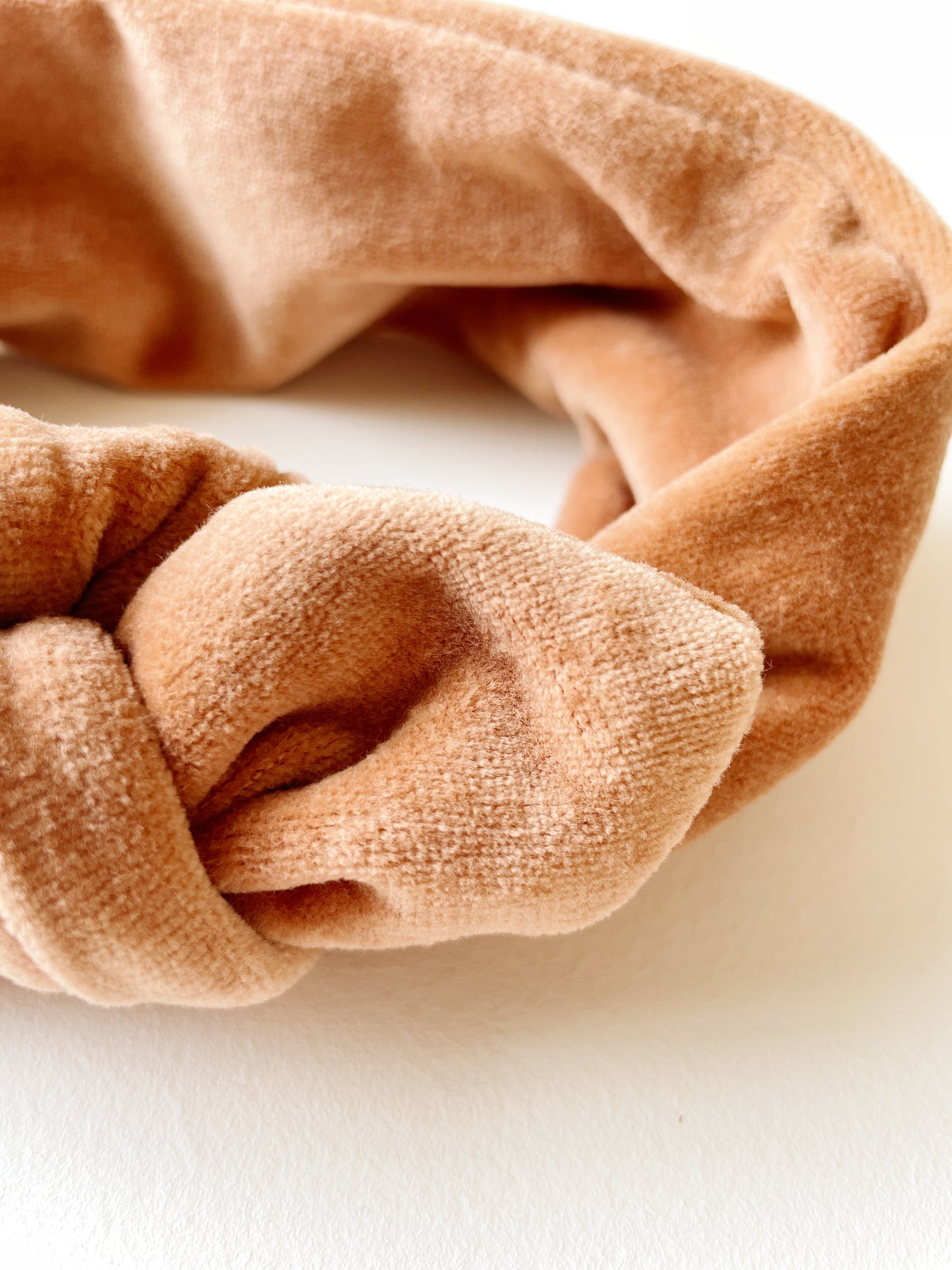 Ambroise, le bandeau bébé et enfant "Velours doudou argile" (12-24m)