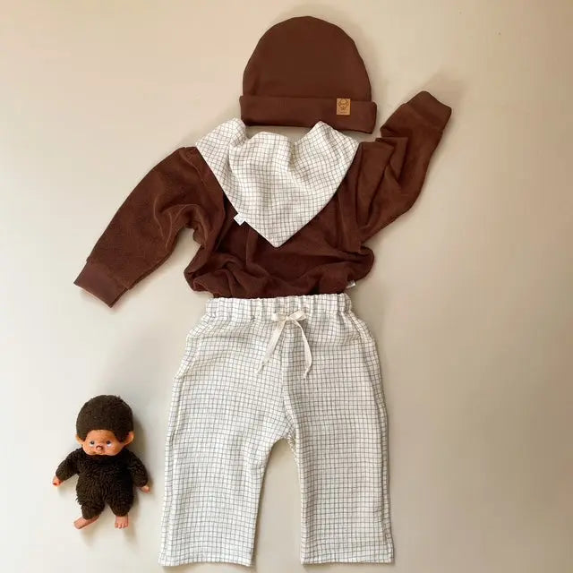 Lulu, le sweat bébé et enfant (0-6 ans) "éponge coton chocolat" Ma boutique
