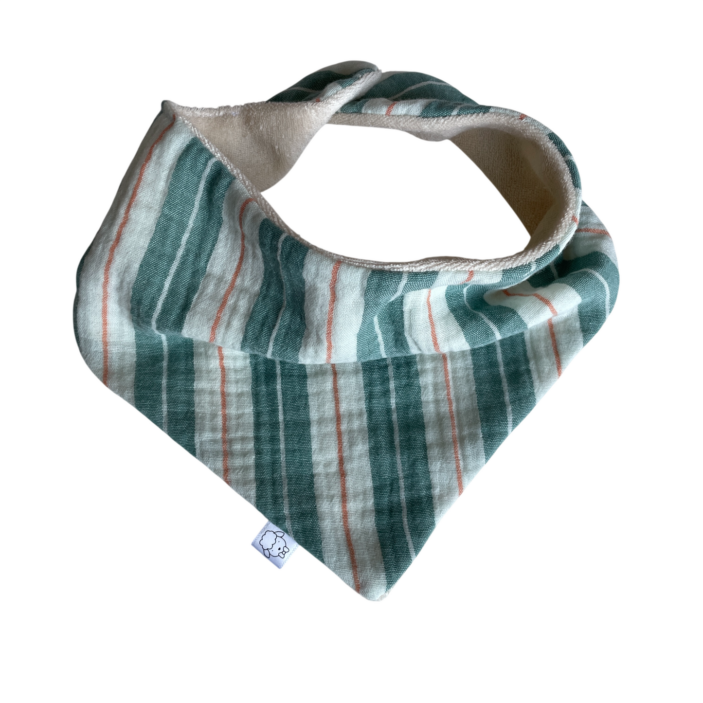Marcel, le bavoir bandana bébé (0-2 ans) "Rayé Comme Avant"