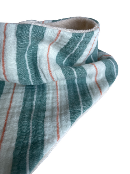 Marcel, le bavoir bandana bébé (0-2 ans) "Rayé Comme Avant"