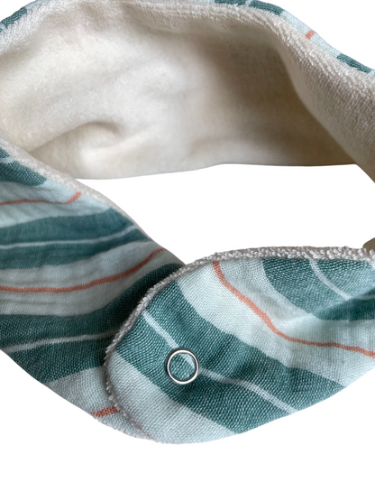 Marcel, le bavoir bandana bébé (0-2 ans) "Rayé Comme Avant"