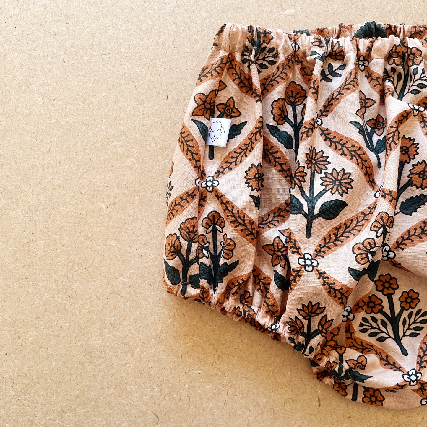 Capucine, la culotte bouffante bébé et enfant (0-4 ans) "blockprint fleuri" Ma boutique