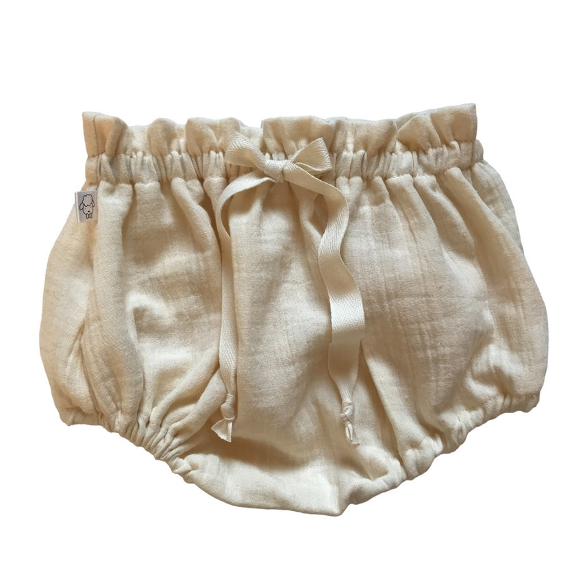 CAPUCINE, la culotte "double gaze naturel" (taille froncée)