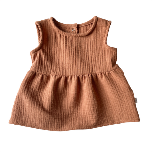 La blouse en double gaze de coton (9-12m) - PIÈCE UNIQUE