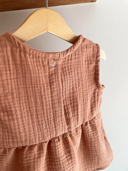 La blouse en double gaze de coton (9-12m) - PIÈCE UNIQUE
