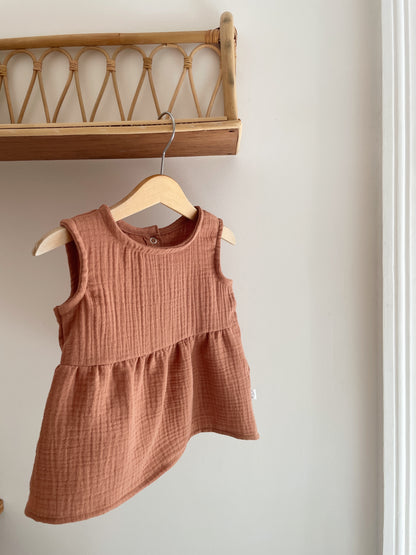 La blouse en double gaze de coton (9-12m) - PIÈCE UNIQUE