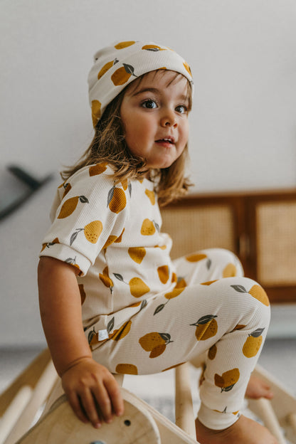 Émile, le bonnet bébé et enfant (0-6 ans) "Citrons"