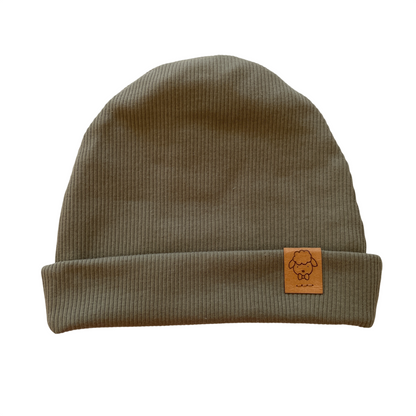 Émile, le bonnet bébé et enfant (0-6 ans) "Vert kaki clair"