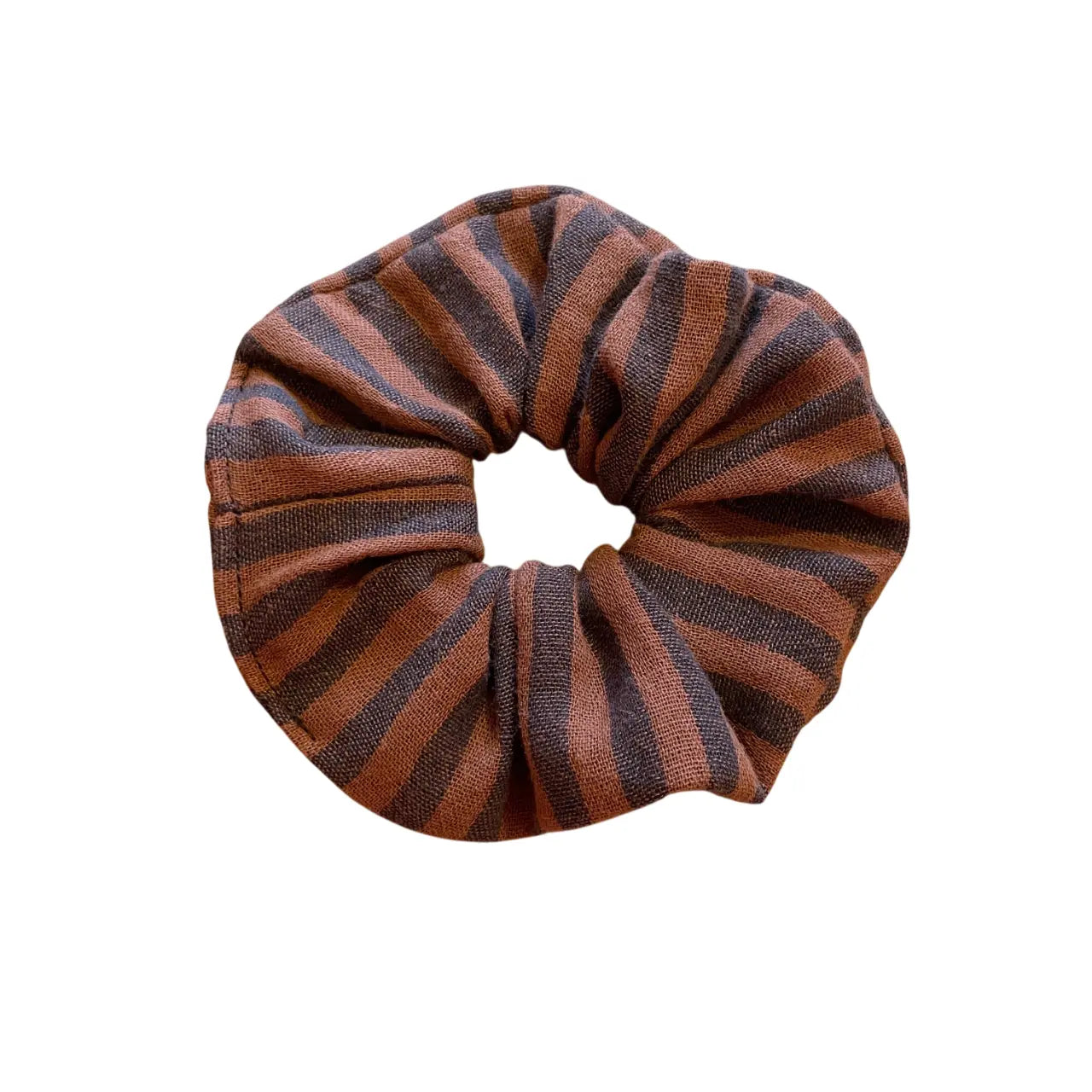 Chouchou en coton (0-99 ans) "Rayé Marron Choco" MOUSSE ET COMPAGNIE