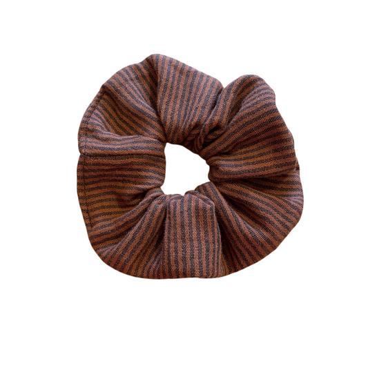 Chouchou en coton (0-99 ans) "Rayé (fin) Marron Choco" MOUSSE ET COMPAGNIE