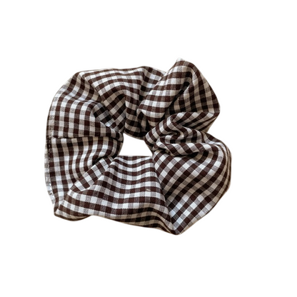 Chouchou en coton (0-99 ans) "Vichy Chocolat" MOUSSE ET COMPAGNIE