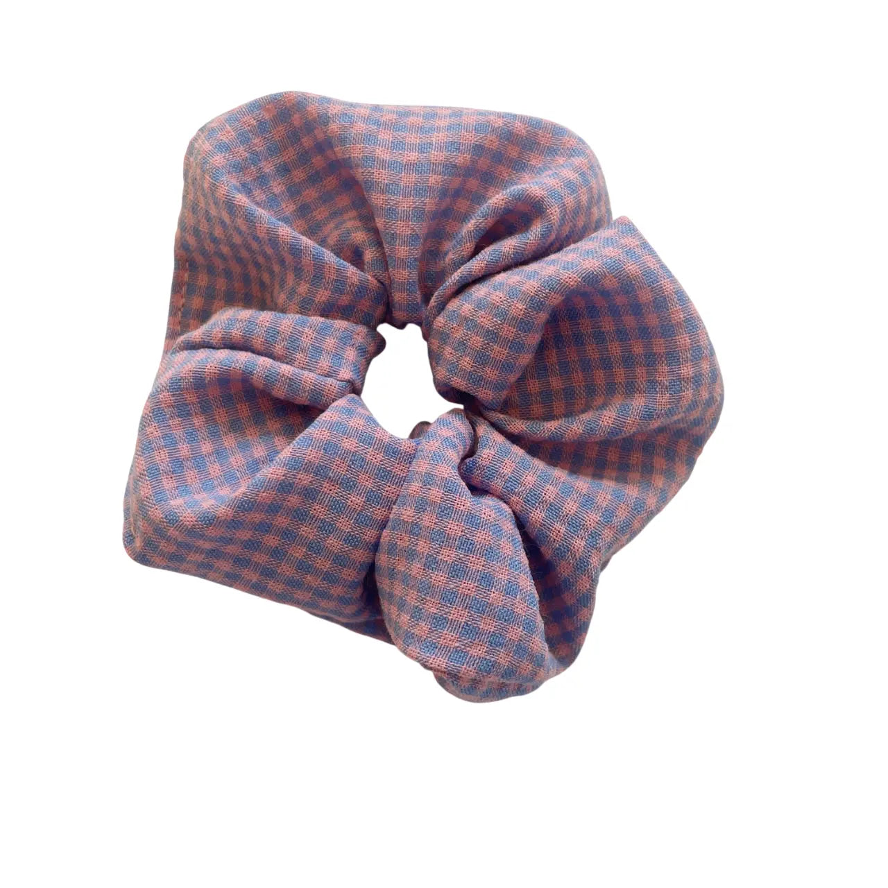 Chouchou en coton (0-99 ans) "Vichy Bleu + Rose" MOUSSE ET COMPAGNIE