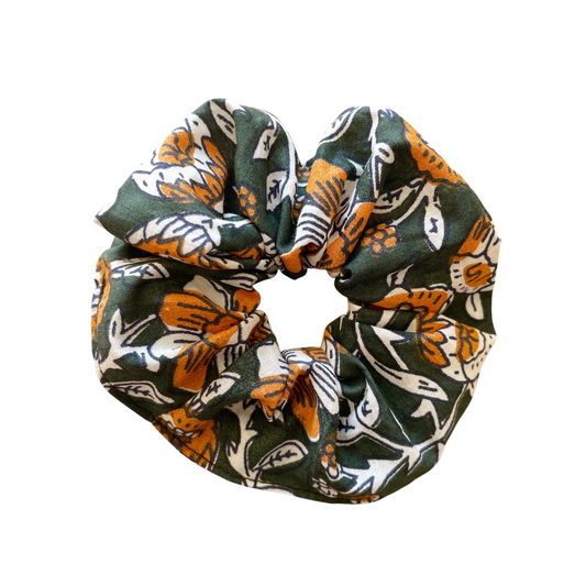 Chouchou en coton (0-99 ans) "Blockprint Vert" MOUSSE ET COMPAGNIE