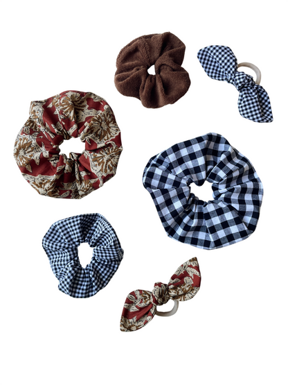Chouchou en coton (0-99 ans) "(petit) vichy noir"