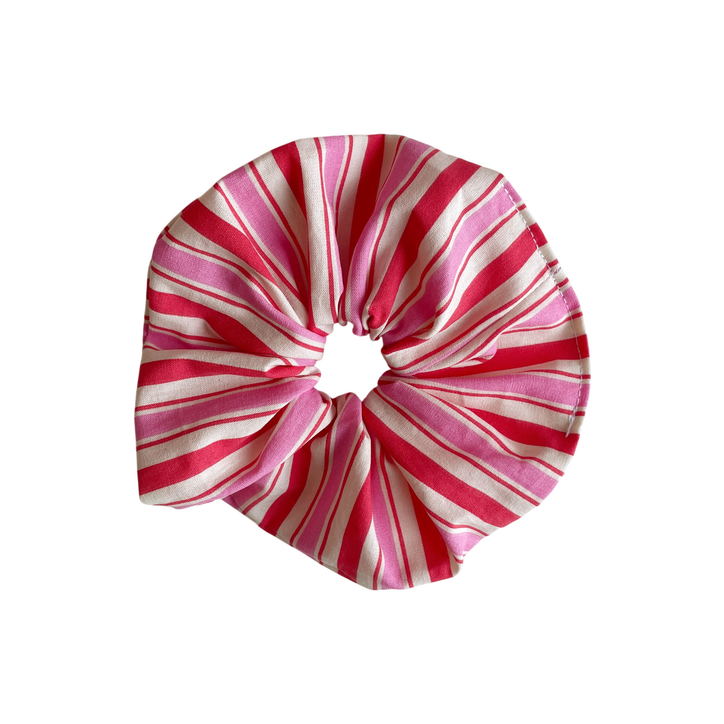 Chouchou en coton (0-99 ans) "Rayé Rose Rouge"