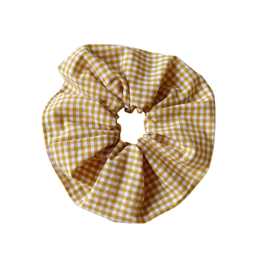 Chouchou en coton (0-99 ans) "Vichy Jaune"