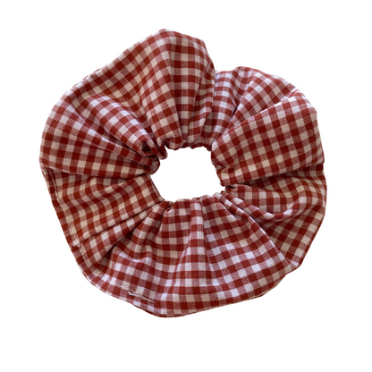 Chouchou en coton (0-99 ans) "Vichy Rouge Framboise"