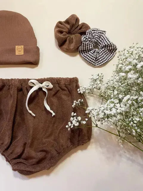 Capucine, la culotte bouffante bébé et enfant (0-4 ans) "éponge de coton chocolat" Ma boutique