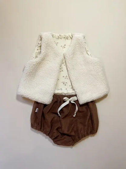 Capucine, la culotte bouffante bébé et enfant (0-4 ans) "éponge de coton chocolat" Ma boutique