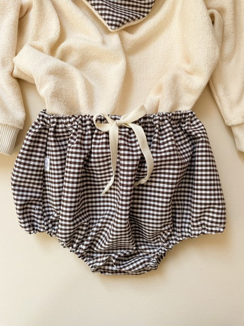 Capucine, la culotte bouffante bébé et enfant (0-4 ans) "vichy chocolat" Ma boutique