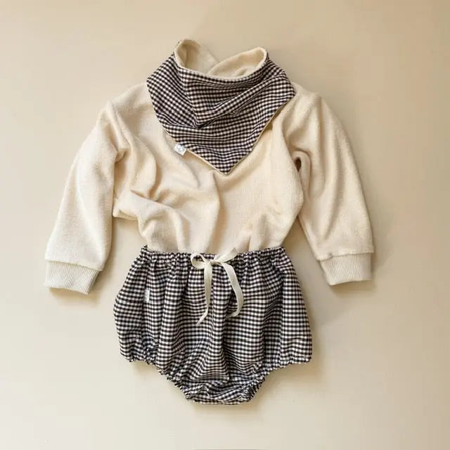 Capucine, la culotte bouffante bébé et enfant (0-4 ans) "vichy chocolat" Ma boutique