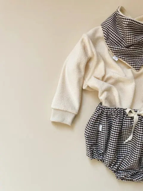 Capucine, la culotte bouffante bébé et enfant (0-4 ans) "vichy chocolat" Ma boutique
