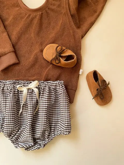 Capucine, la culotte bouffante bébé et enfant (0-4 ans) "vichy chocolat" Ma boutique