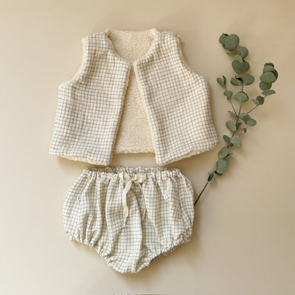 Capucine, la culotte bouffante bébé et enfant (0-4 ans) "Carreaux École" Ma boutique