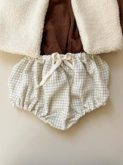 Capucine, la culotte bouffante bébé et enfant (0-4 ans) "Carreaux École" Ma boutique