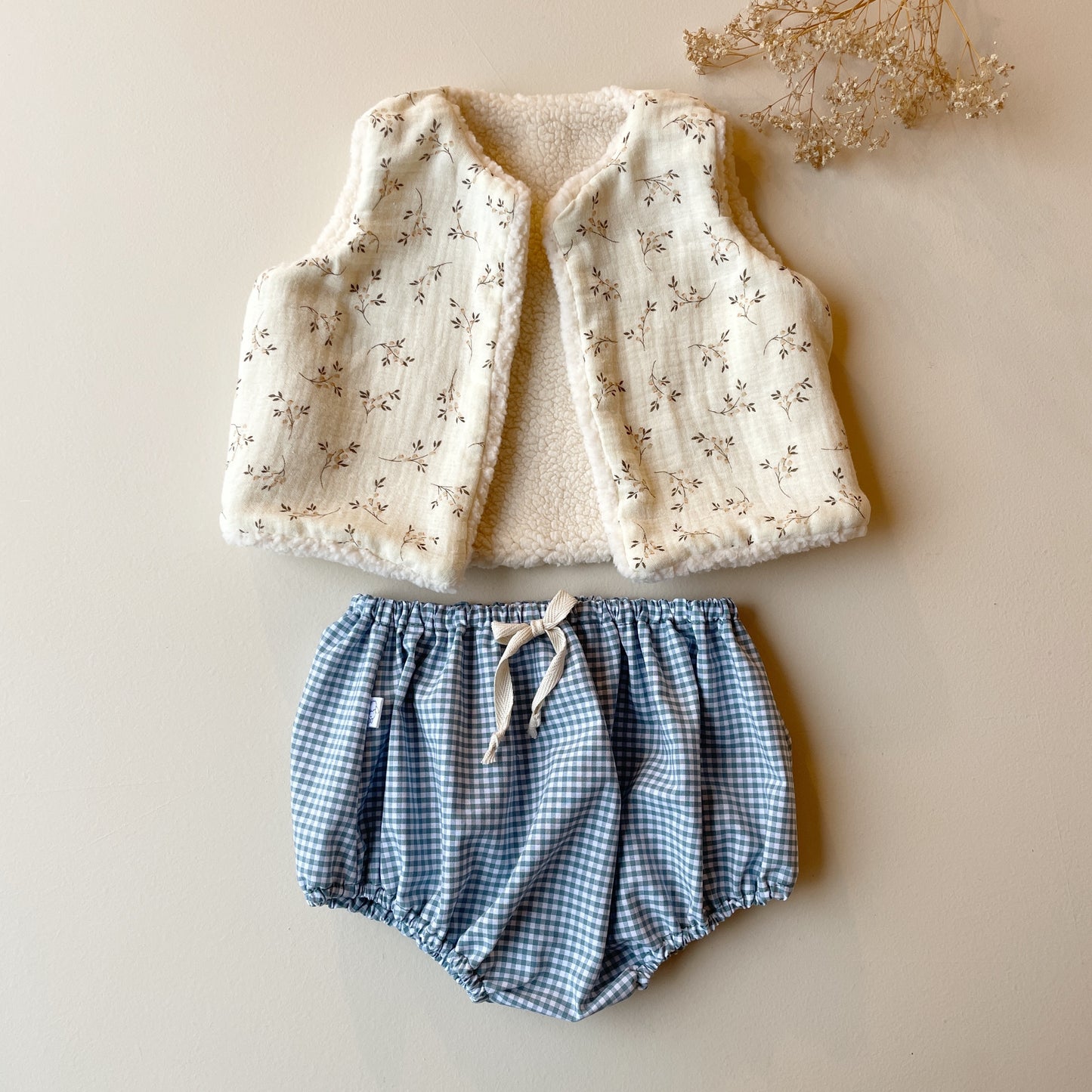 Capucine, la culotte bouffante bébé et enfant (0-4 ans) "vichy vert d'eau" Ma boutique