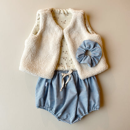Capucine, la culotte bouffante bébé et enfant (0-4 ans) "vichy vert d'eau" Ma boutique