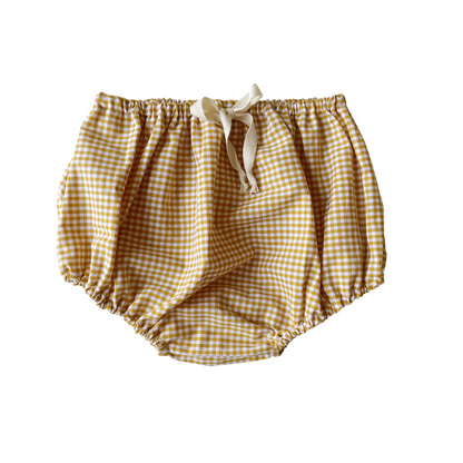 Capucine, la culotte bouffante bébé et enfant (0-4 ans) "Vichy Jaune"