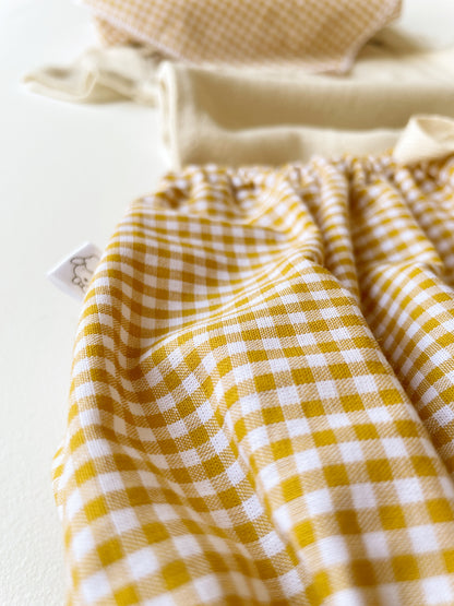 Capucine, la culotte bouffante bébé et enfant (0-4 ans) "Vichy Jaune"