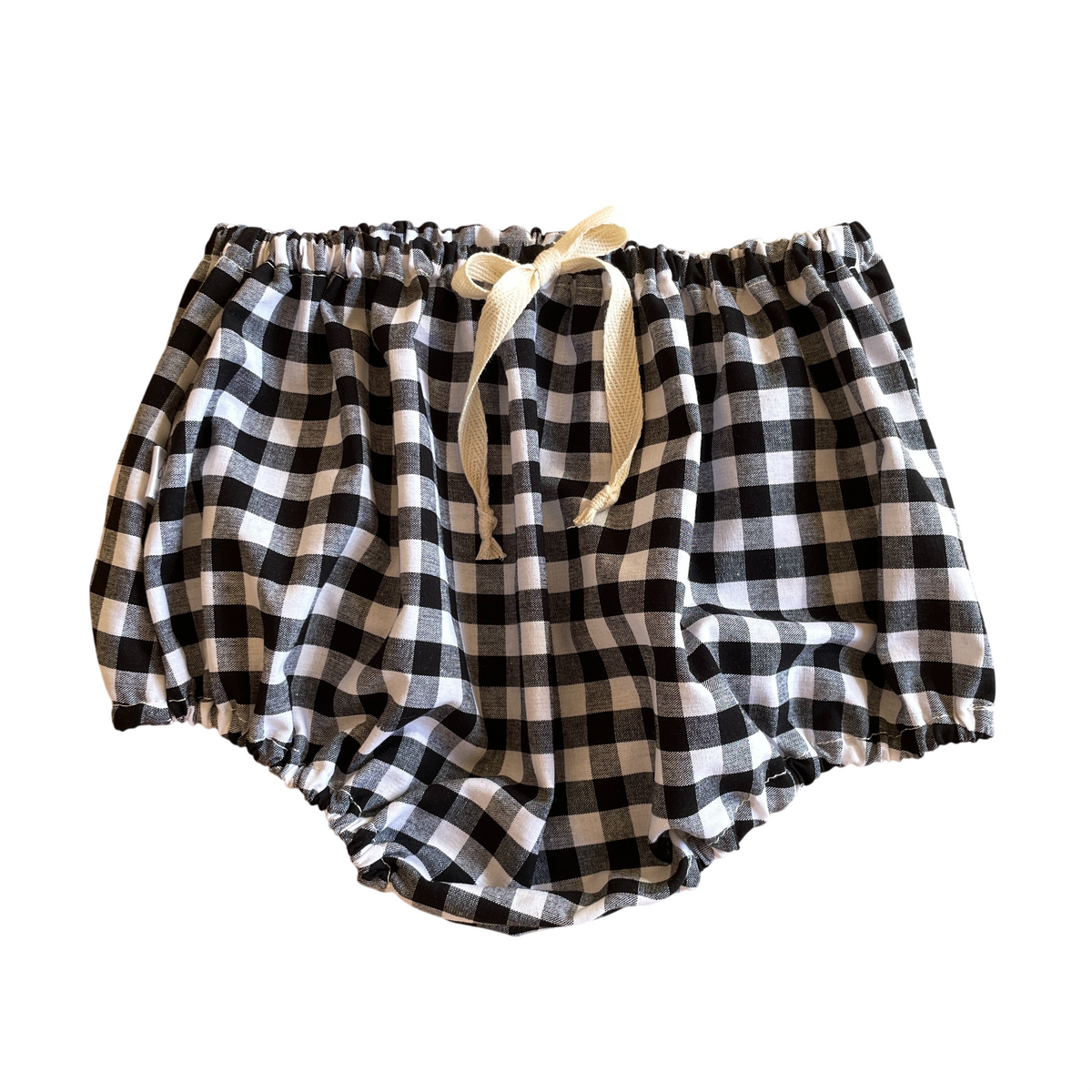 Capucine, la culotte bouffante bébé et enfant (0-4 ans) "Grand Vichy Noir"