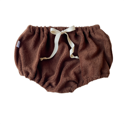 Capucine, la culotte bouffante bébé et enfant (0-4 ans) "éponge de coton chocolat"