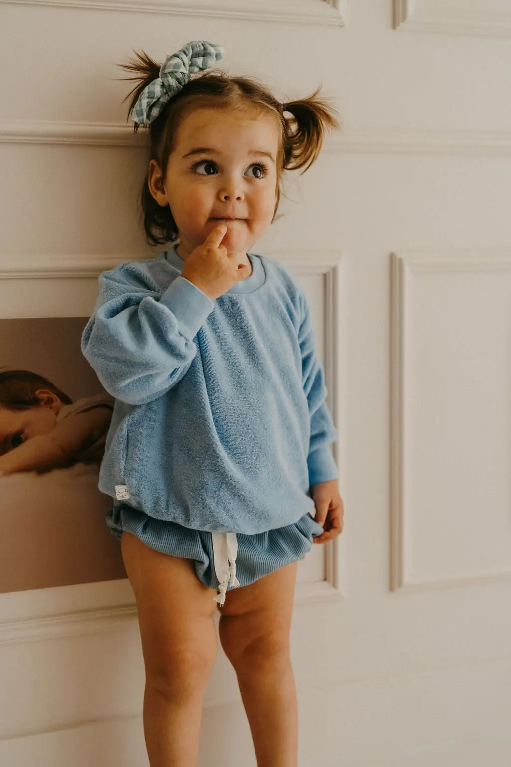 Capucine, la culotte bouffante bébé et enfant (0-4 ans) "jersey côtelé bleu ciel" Ma boutique