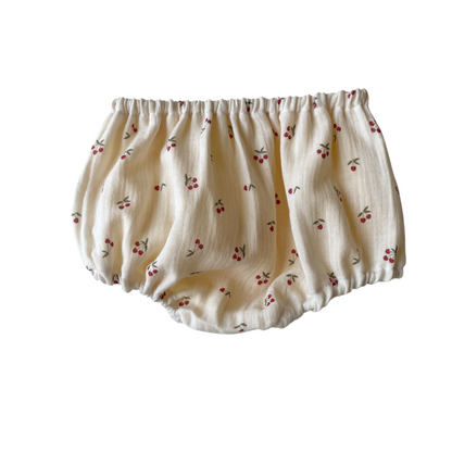 Capucine, la culotte bouffante "bi-goût jaune+cerises" (18-24m) - PIÈCE UNIQUE