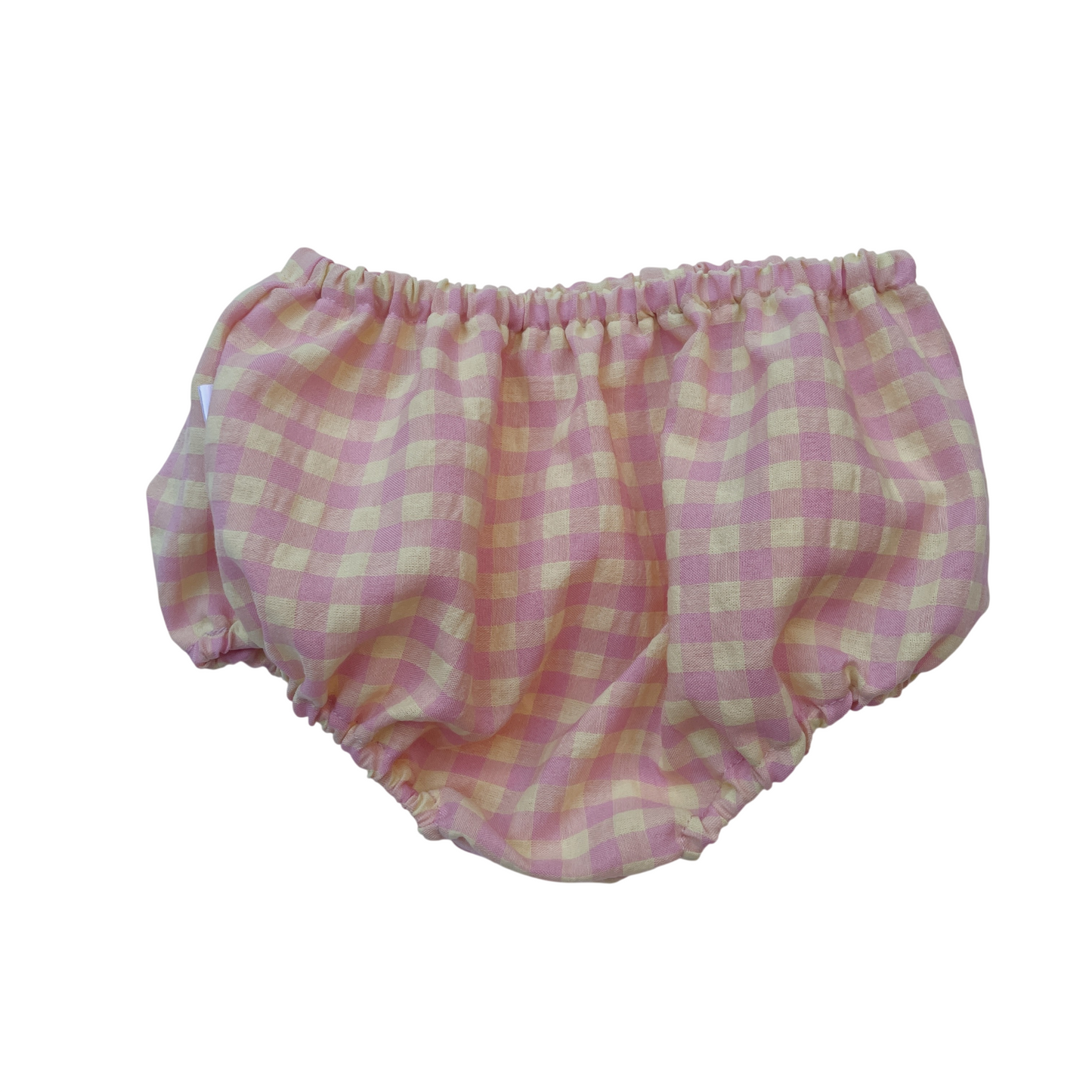 Capucine, la culotte bouffante bébé et enfant (0-4 ans) "Vichy Rose + Jaune"