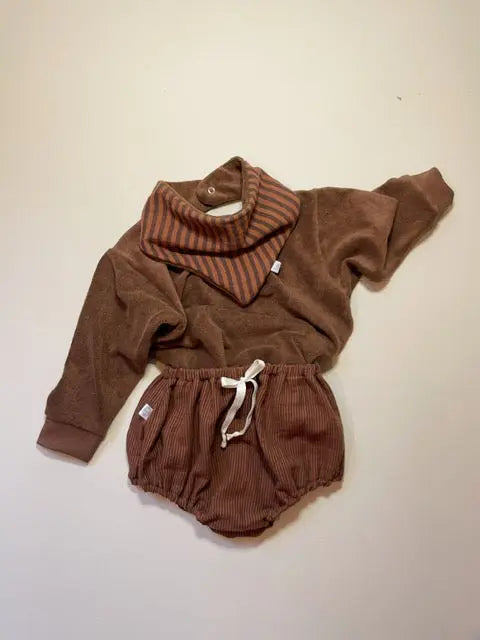 Lulu, le sweat bébé et enfant (0-6 ans) "éponge coton chocolat" Ma boutique