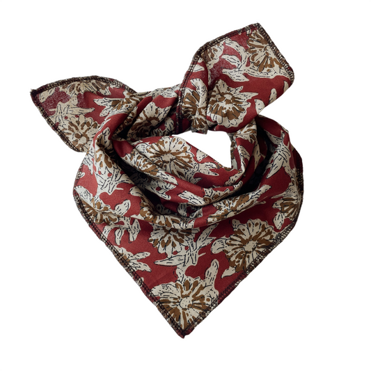 Charlie, le foulard bébé et enfant (0-6 ans) "blockprint chou"